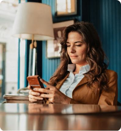 Lady browsing through her phone