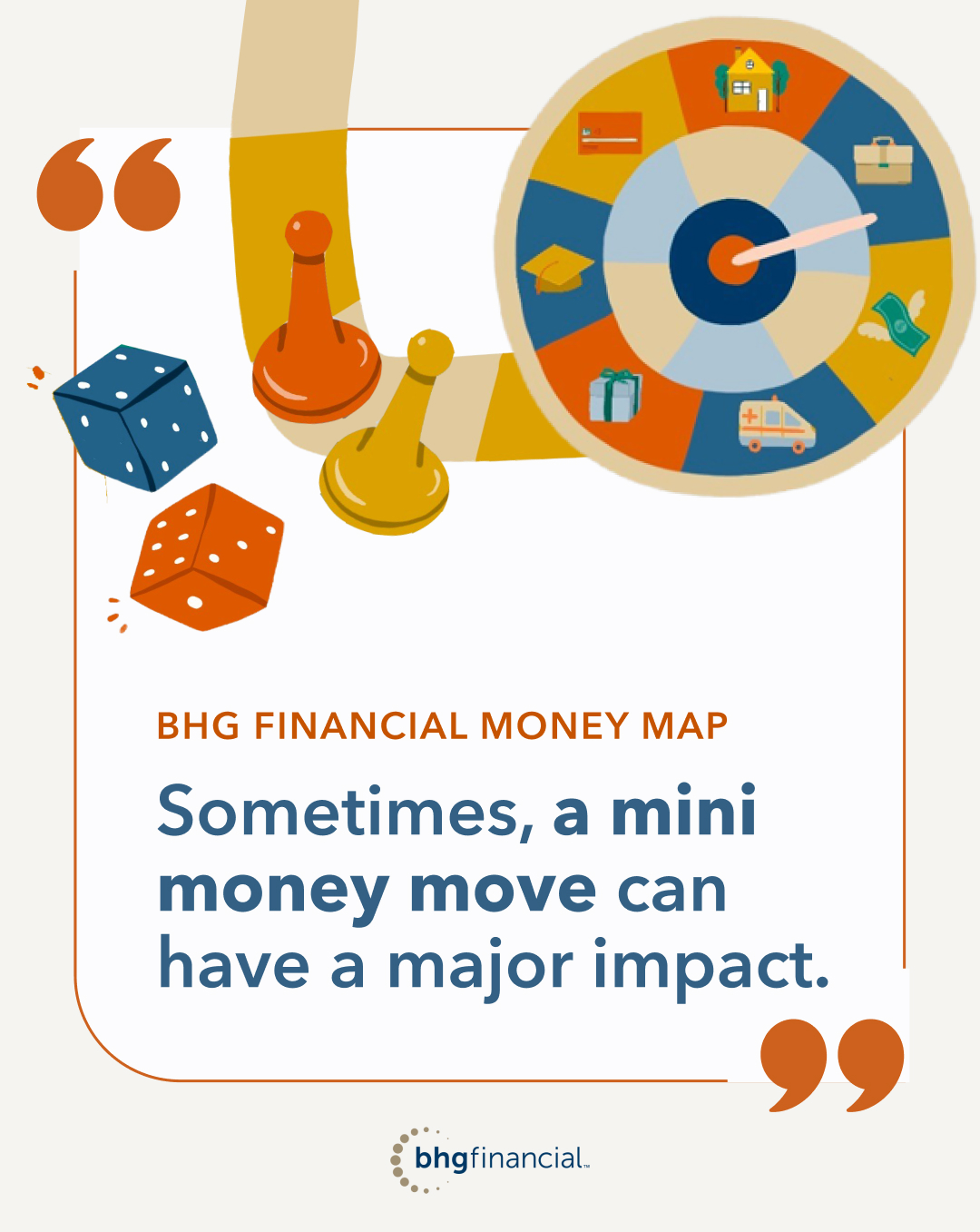 Graphic of a quote from the BHG Financial report saying “sometimes a mini money move can have a major impact.”