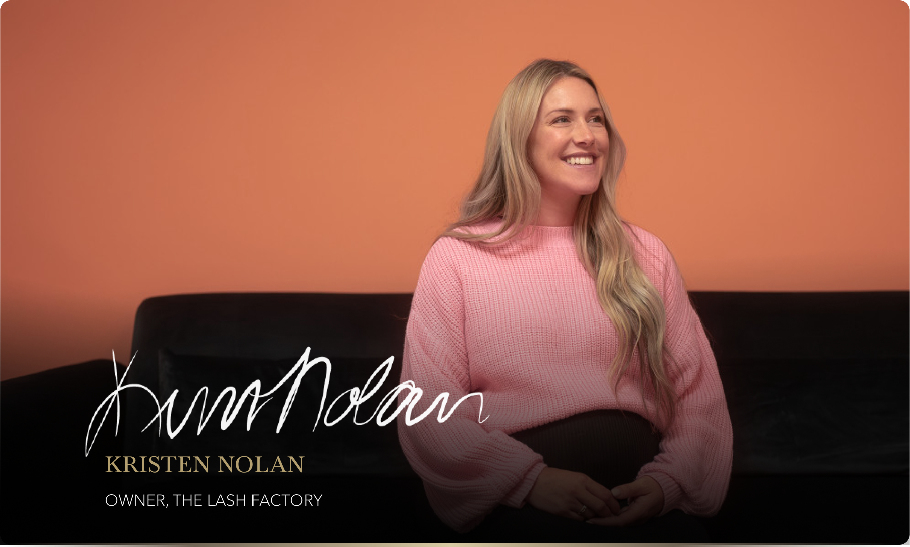 Business owner woman posing for interview